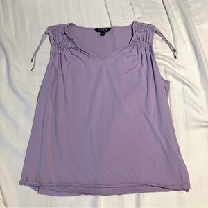Ralph Lauren Purple Smocked Blouse